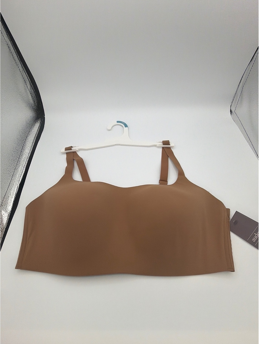 auden Luxury Collection Lightly Lined Scoop-Neck Bralette XXL Brown
